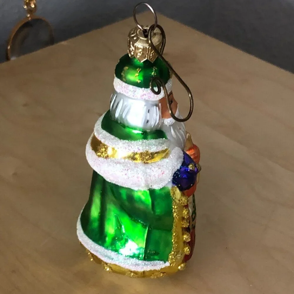 VTG 1995 Christopher Radko Royal Westminster Santa Ornament 95-189-2 Green Robe